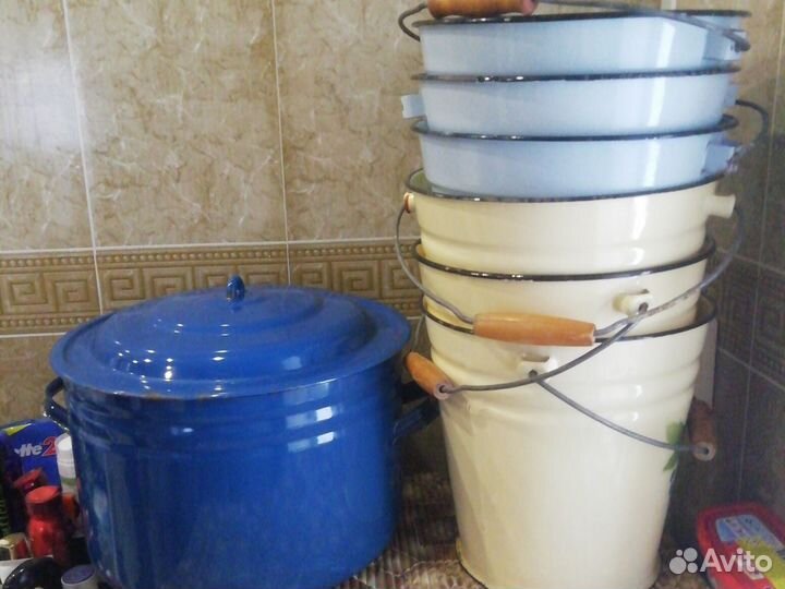 Бак для воды, ведра эмалированые СССР