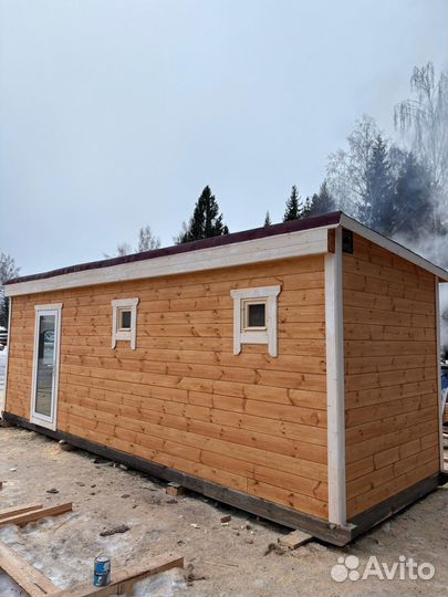 Перевозная баня из бруса 2.3 x 6 м