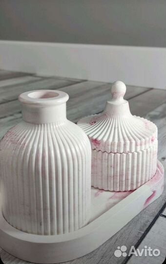 Декор из гипса ваза шкатулка поднос