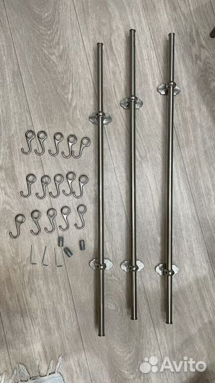 Икеа финторп рейлинг 79 см -3шт,крючки 15 шт +