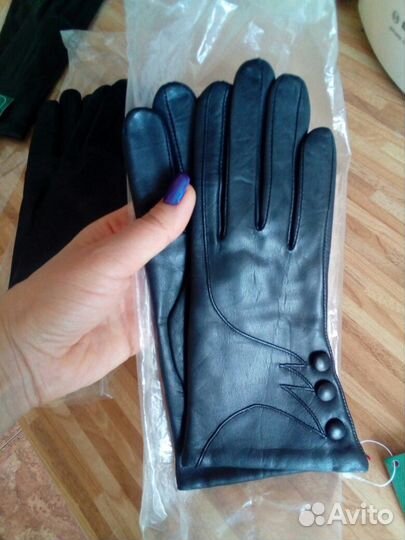 Перчатки кожаные