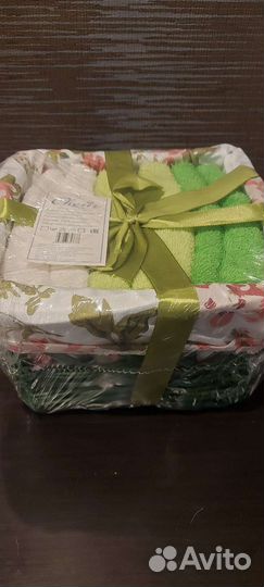 Набор салфеток в подарочной корзинке 30*30см*6шт