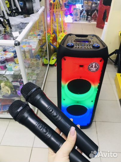 Большая караоке колонка 120вт Blueooth \usb \fm