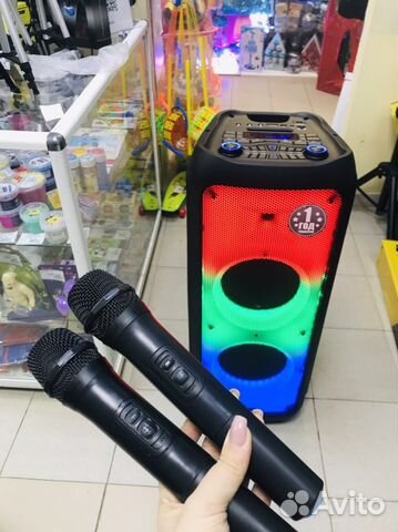 Большая караоке колонка 120вт Blueooth \usb \fm