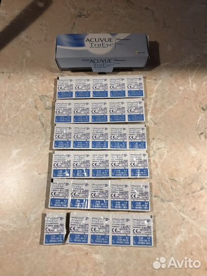 Контактные линзы Acuvue Trueye -5.00 30 шт