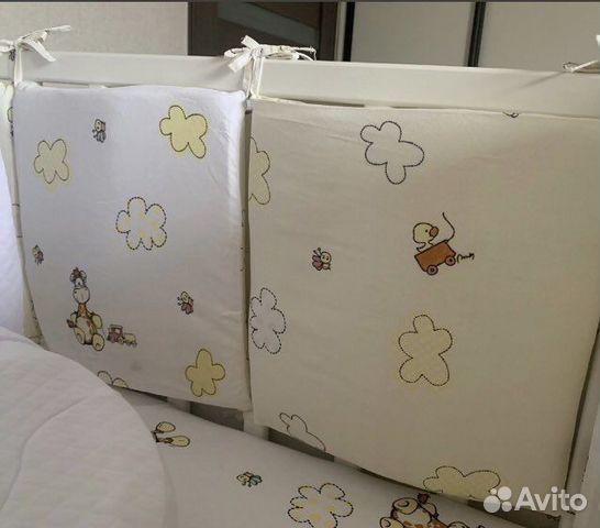 Бортики в прямоугольную кроватку «сонный гномик»