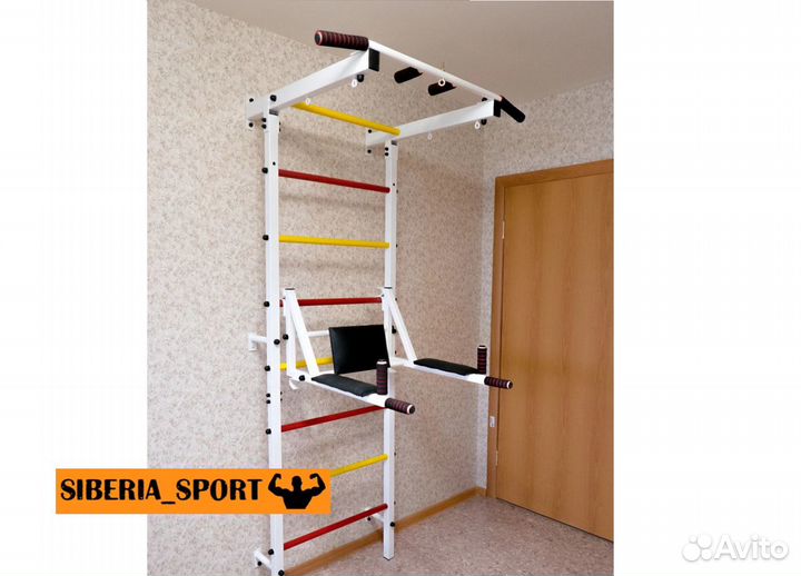 Шведская стенка с турником+брусья-упоры под штангу