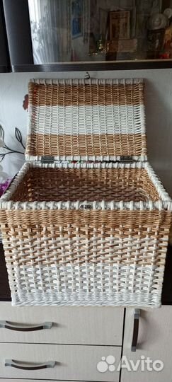 Короб-сундук плетёный