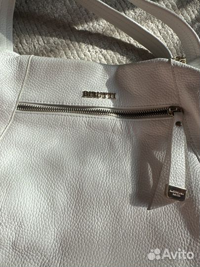 Сумка женская натуральная кожа белая