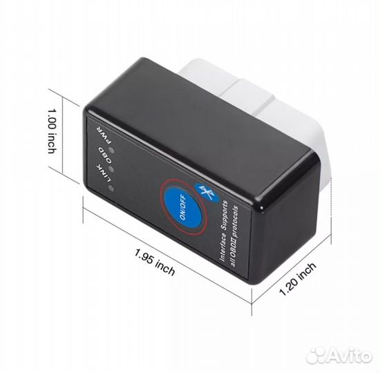 ELM327 V1.5 pic18f25k80 Bluetooth с кнопкой