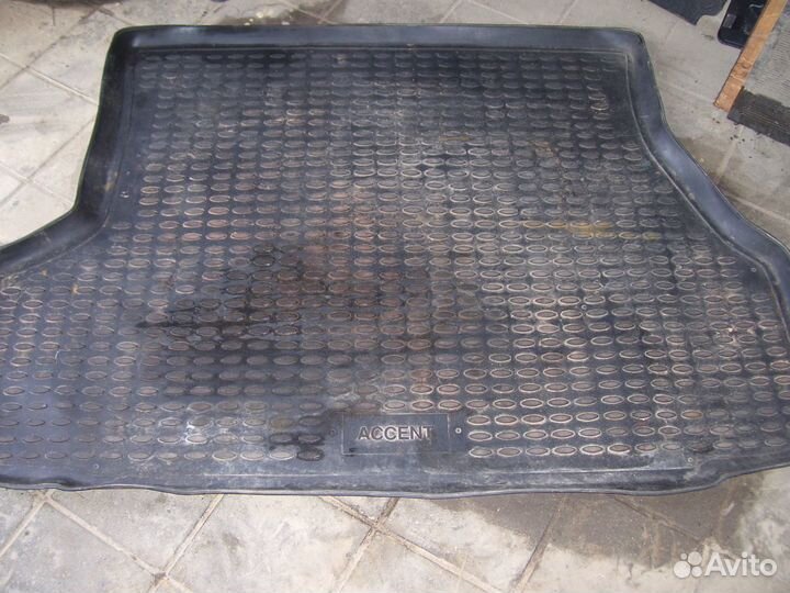 Хендай акцент коврик салона в багажник