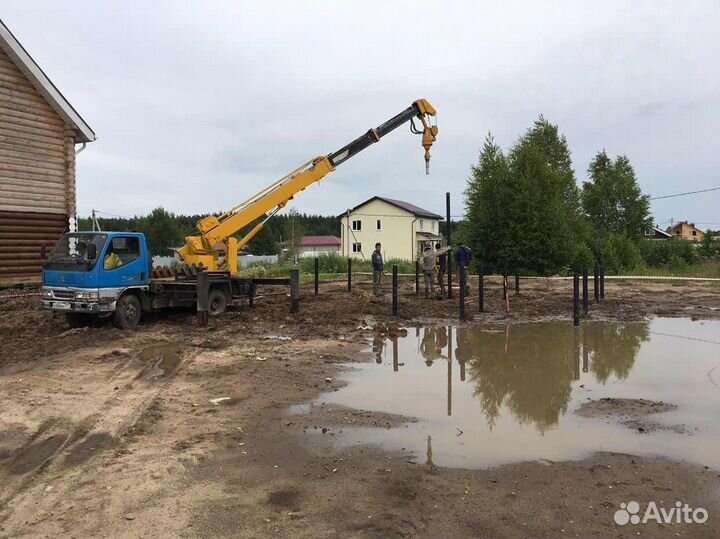 Фундамент на винтовых сваях