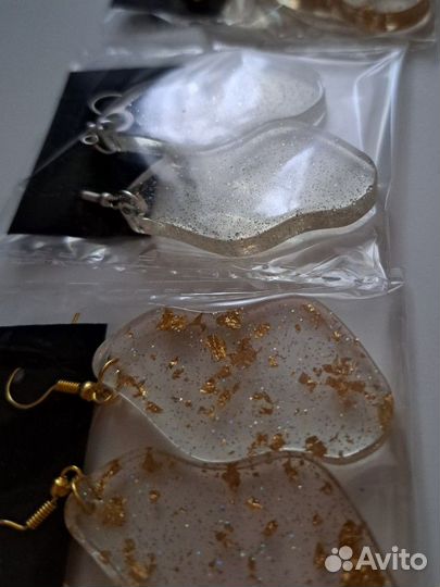 Серьги ручной работы из эпоксидной смолы