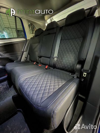 Чехлы уровня перетяжки на VW Tiguan 2