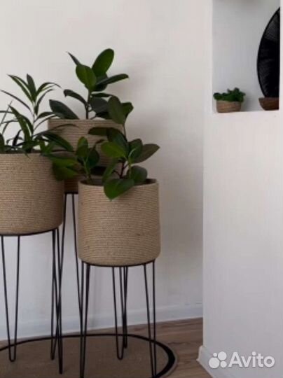 Корзины, кашпо, сумки из джута своими руками