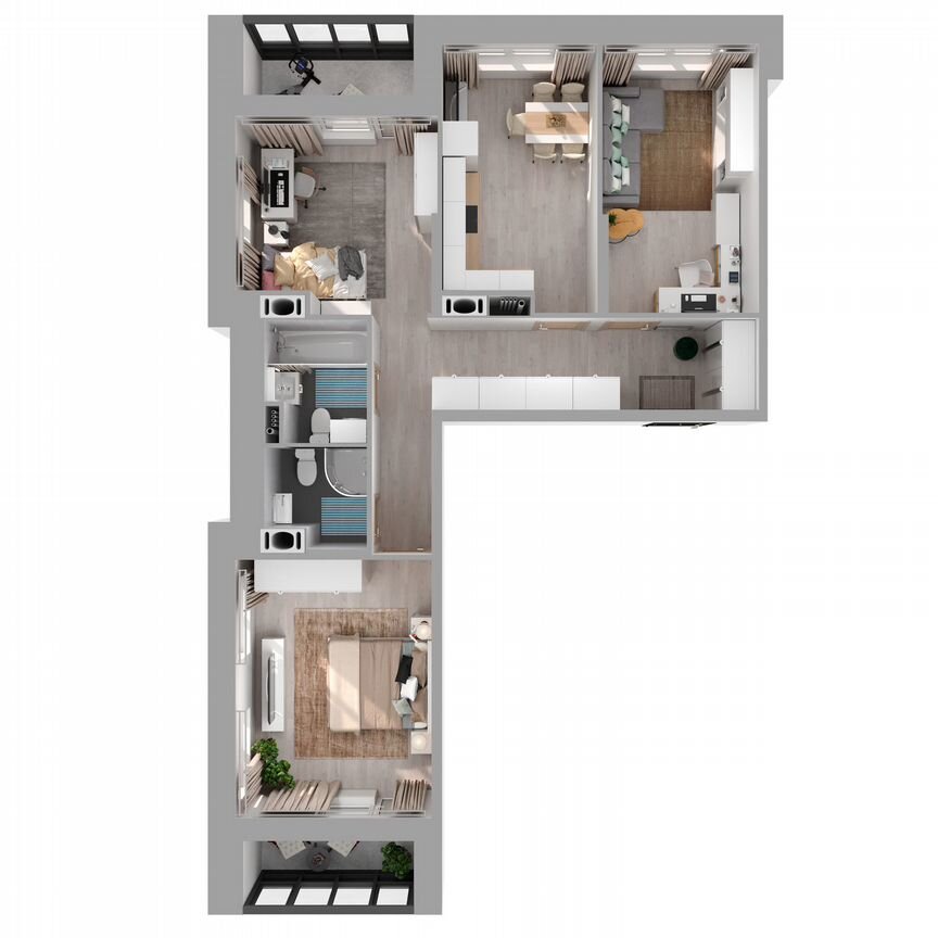 3-к. квартира, 74,5 м², 6/27 эт.