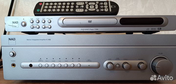 Усилитель звука NAD C 352 и DVD плеер NAD T 514