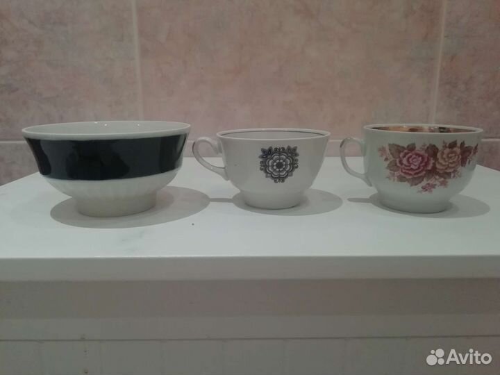 Посуда СССР кружки, блюдца, пиалы фарфор