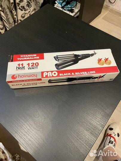 Плойка волна Hairway 04012 Black Silver Line
