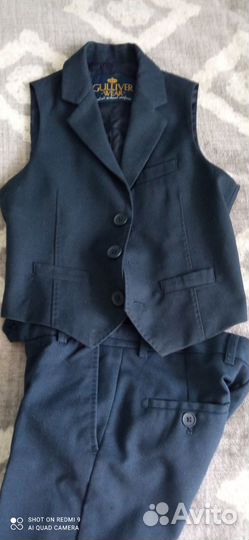 Жилет и брюки Гулливер 122-60 темно синего цвета