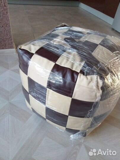 Натуральная кожа пуф