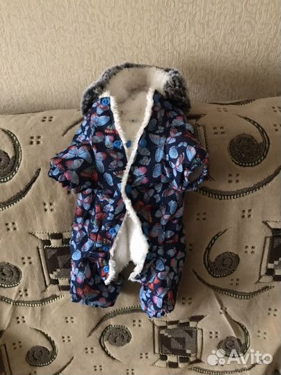 Теплый комбинезон для маленькой собаки