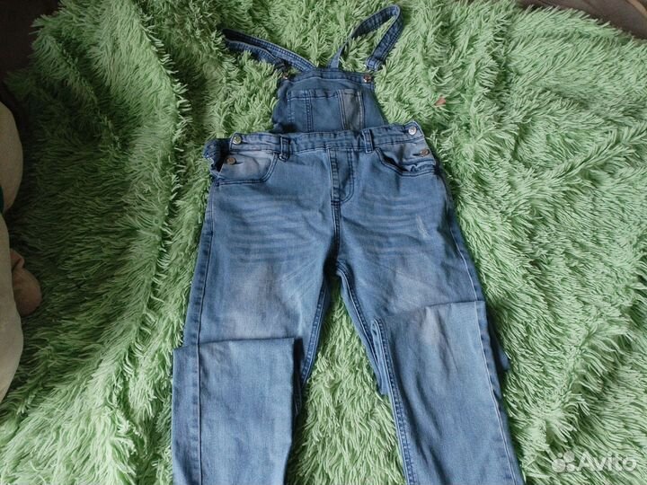 Джинсовый комбинезон для девочки 164