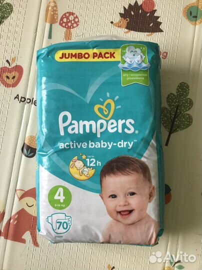 Подгузники Pampers Active Baby-Dry 4 9-14кг