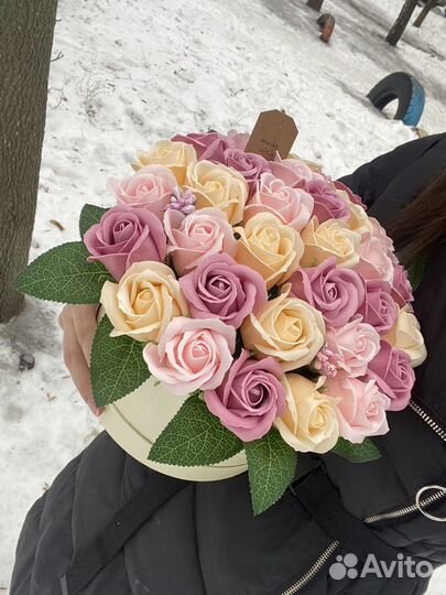 Букеты из мыльных роз