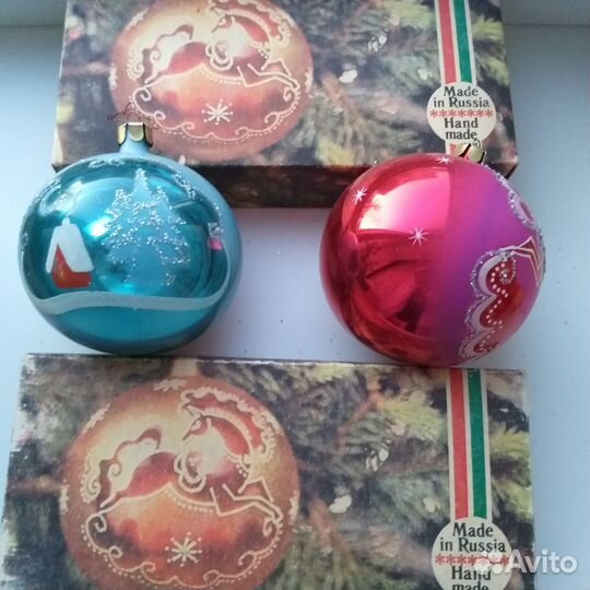 Стеклянные елочные игрушки СССР