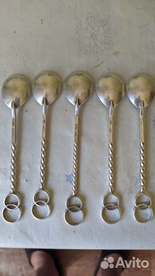Серебренные ложки СССР винтаж 875 звезда