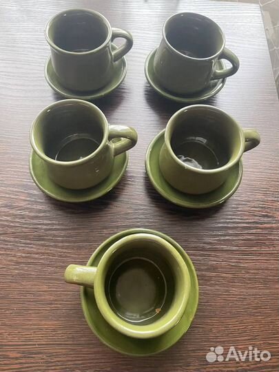 Кофейные чашки с блюдцами керамика