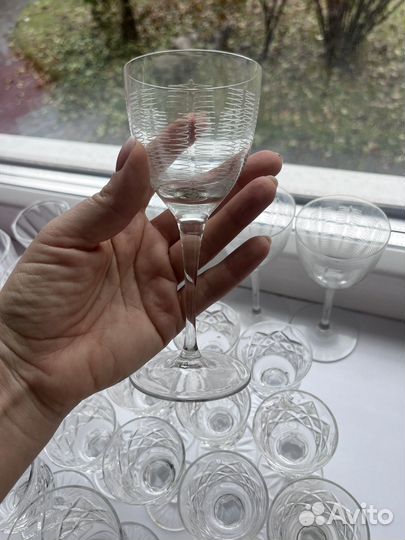 Хрустальные рюмки на ножке СССР
