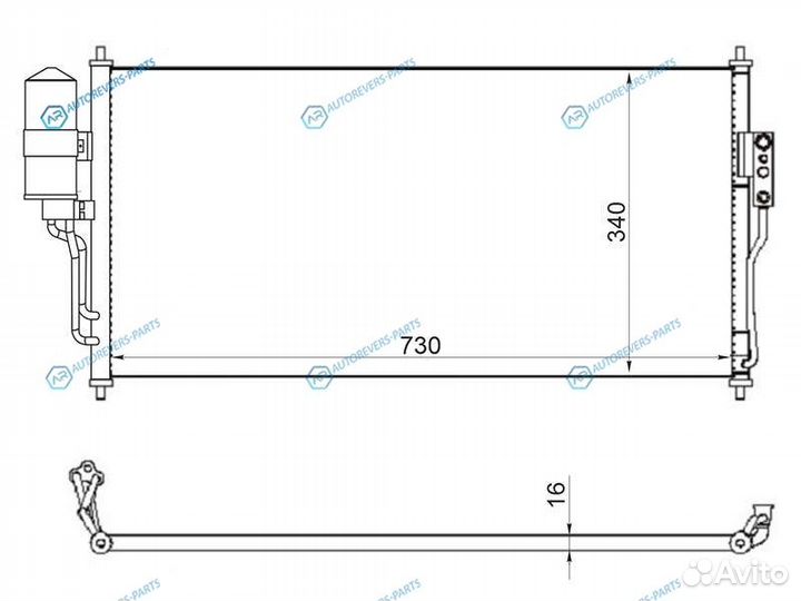 ST-NSB1-394-0 Радиатор кондиционера nissan almera