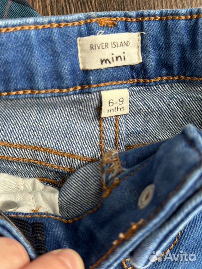 Комплект рубашка и джинсы 6-9 мес
