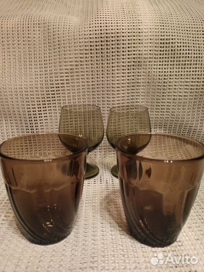 Необычные,стаканы и 2-а фужерика