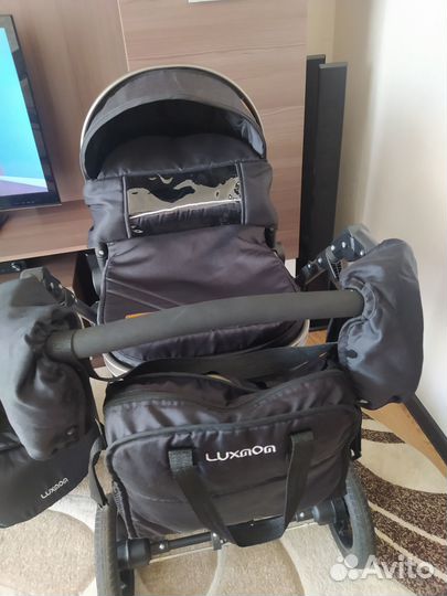 Продам детскую коляску бу 3 в 1 Luxmon