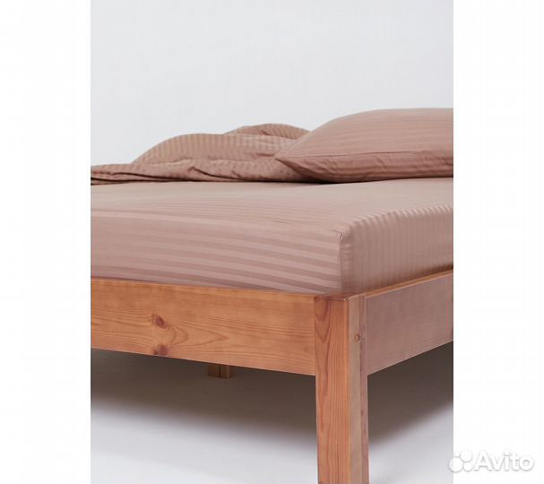 Простыня GoodNight Pure Страйп-сатин 200*200*35, м