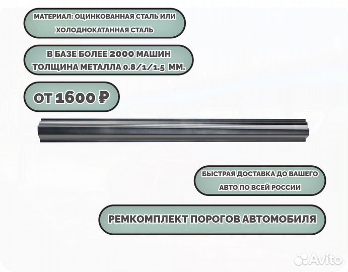 Ремонтные пороги (ремкомплект) на машину