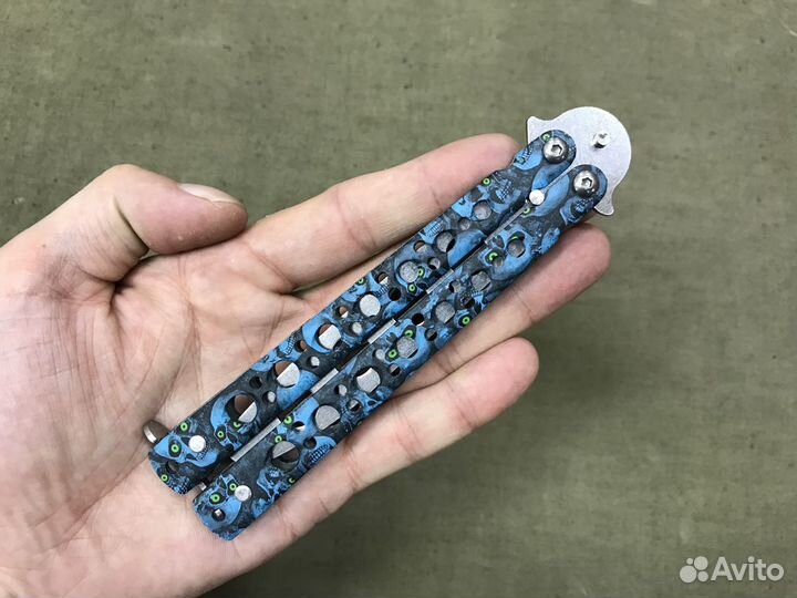 Нож-бабочка тренировочный Синий