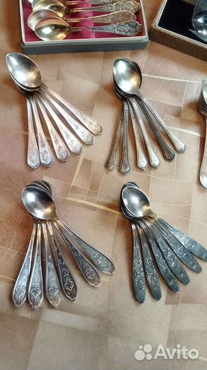 Наборы ложки вилки мельхиор