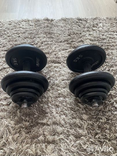 Гантели разборные 20 кг бу 2 шт