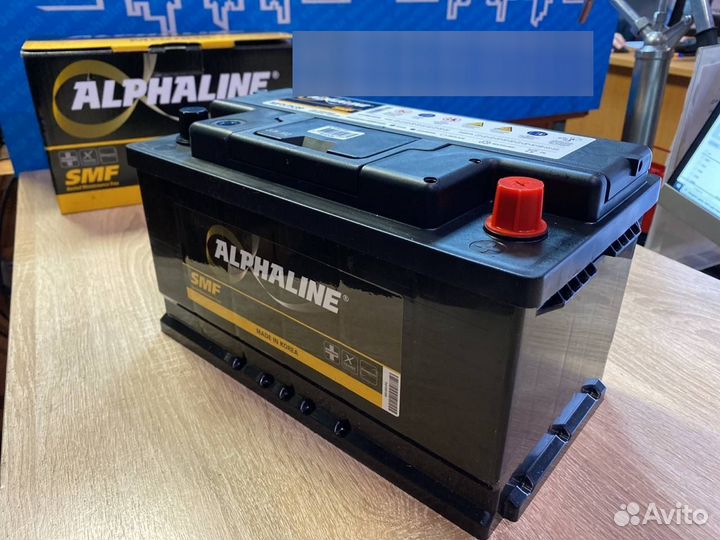 Аккумулятор Alphaline 75Ач для Форд и Опель низкий