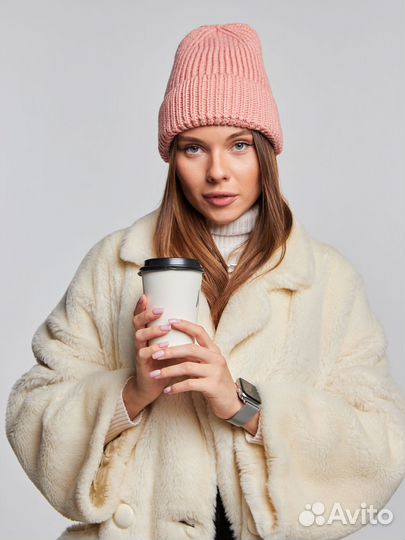 Шапка бини средней вязки Шапки Оптом