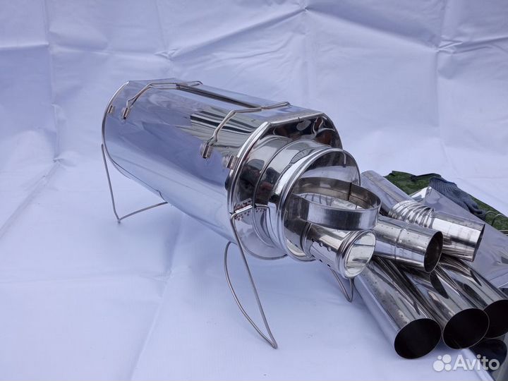 Печь буржуйка Кабанчик на 15 литров с решетками