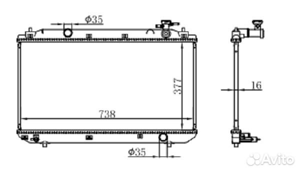 Радиатор Chery Tiggo T11 1.6-2.0 Tiggo FL 1.8-2.0