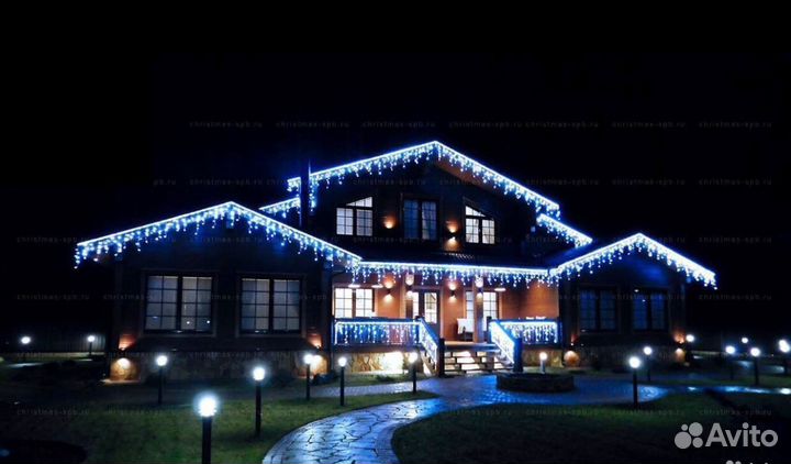 Гирлянды уличные с монтажом