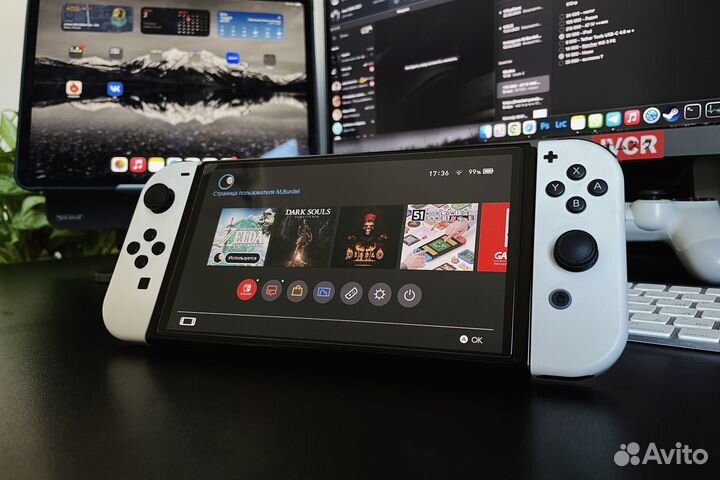 Nintendo Switch Oled +Игры +ProCon +Amibo ++