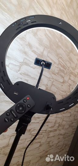 Кольцевая сенсорная лампа 40см пульт Штатив 2м