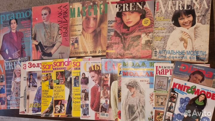 Журналы по вязанию, вышивка. Винтаж